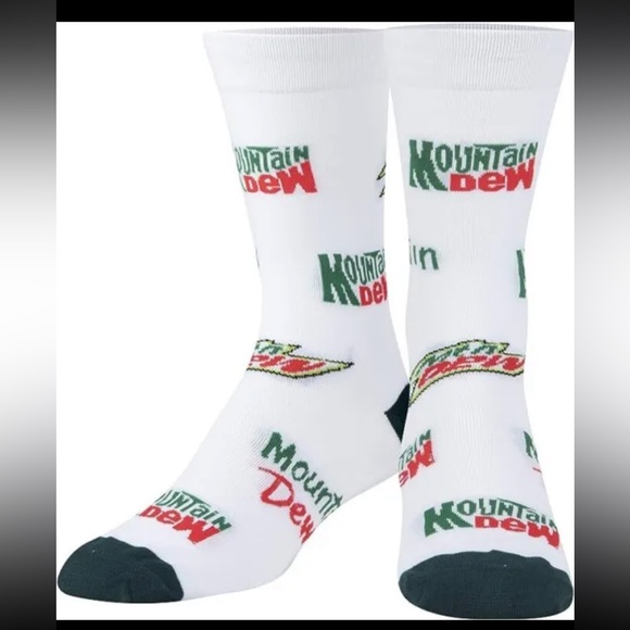 Mountain dew Novelty Socks Men's Crew Socks Sizes 6-12 NWT - Picture 4 of 4